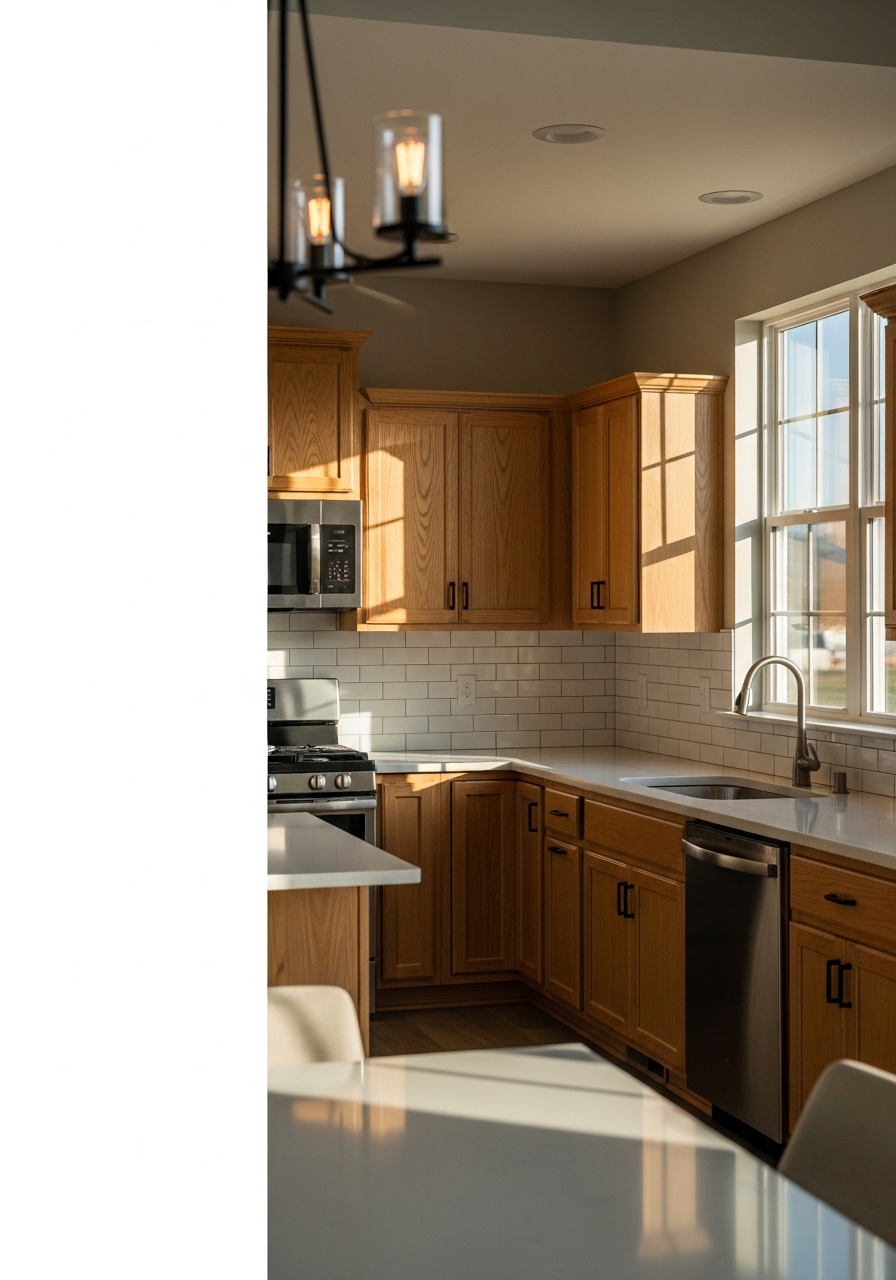 Interior view of a Delaware home showing updated kitchen and dining area with modern finishes.